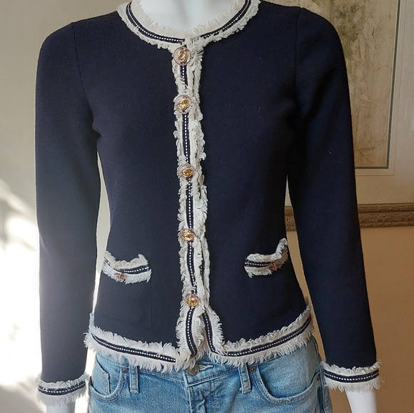 Luisa Spagnoli 100% Virgin Wool Knit Jacket - Picture 1 of 14